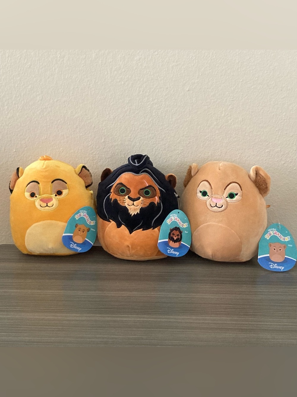 Squishmallows Disney The Lion King Plush Set - Simba, Nala, Scar